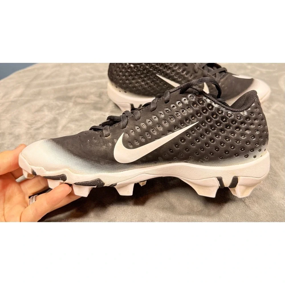 Nike Vapor Ultrafly Mens 8.5 Baseball Cleats Black White Molded